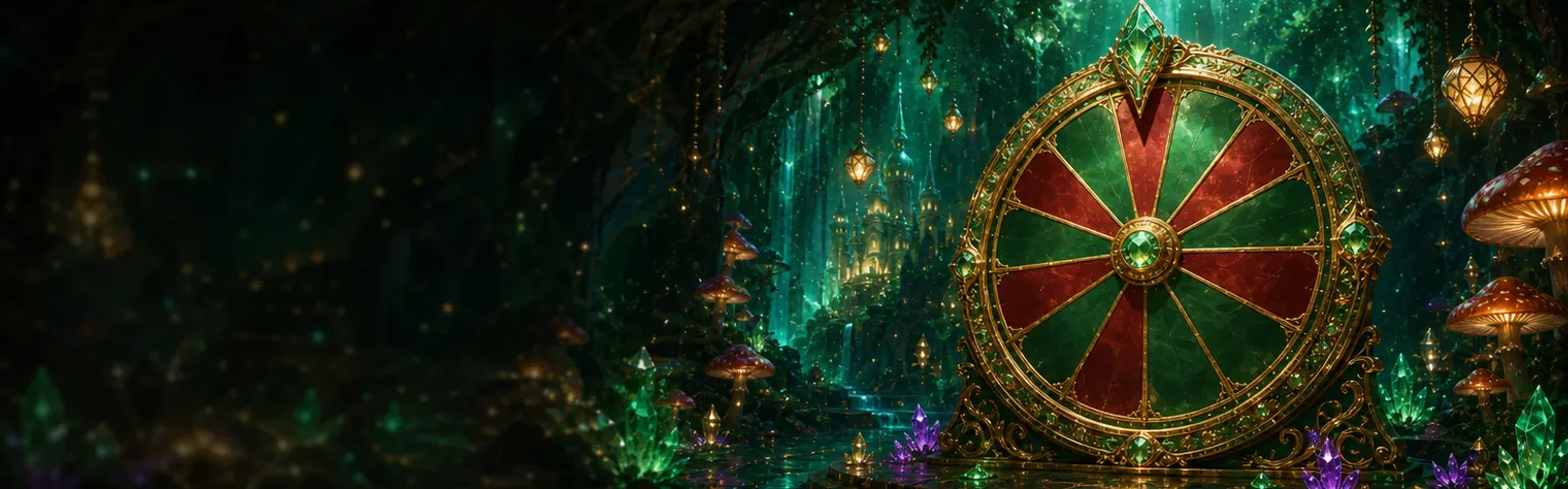 The Royal Fortune Wheel spinning above a treasure hoard