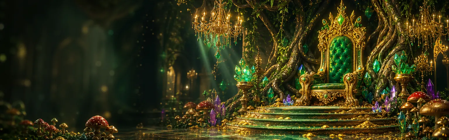 The Royal Roots VIP hall with fifteen glowing levels